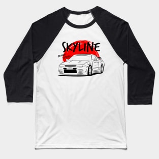 Skyline R32 Gtr Draw Baseball T-Shirt